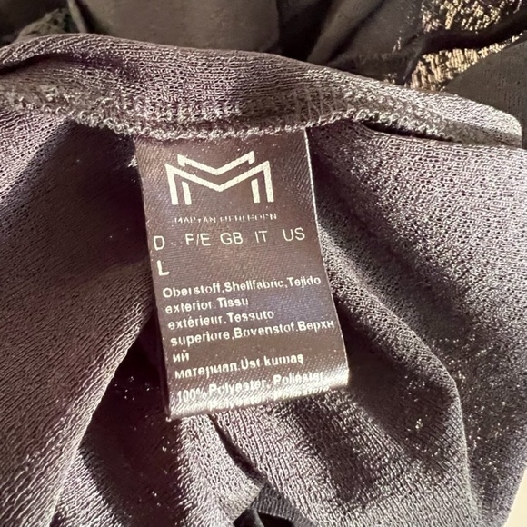 NEW Maryan Mehlhorn Black Swim Suit Cover Up Sz L - Picture 8 of 8